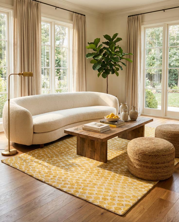 Detail image of 5' 10 x 8' 10 Hand Knotted Darya Wool Rug