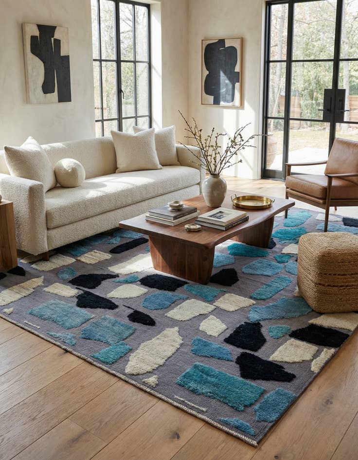 Detail image of 8' 3 x 10' 6  Hand Knotted Darya Wool Rug