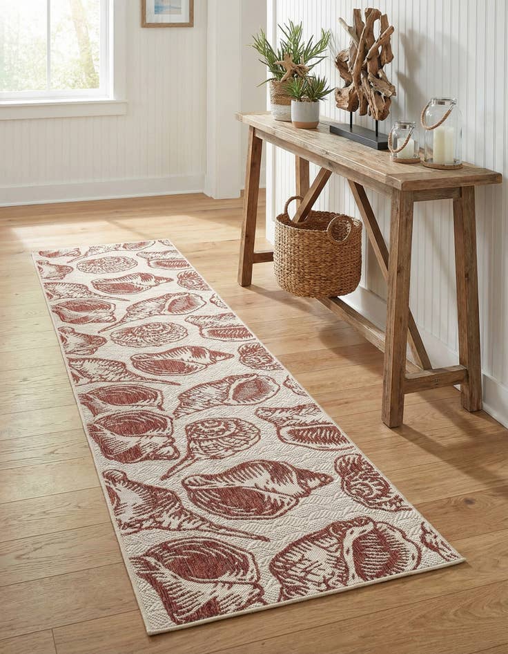 Detail image of  2' 7 x 12'  Washable Coastal Indoor / Outdoor Runner Rug