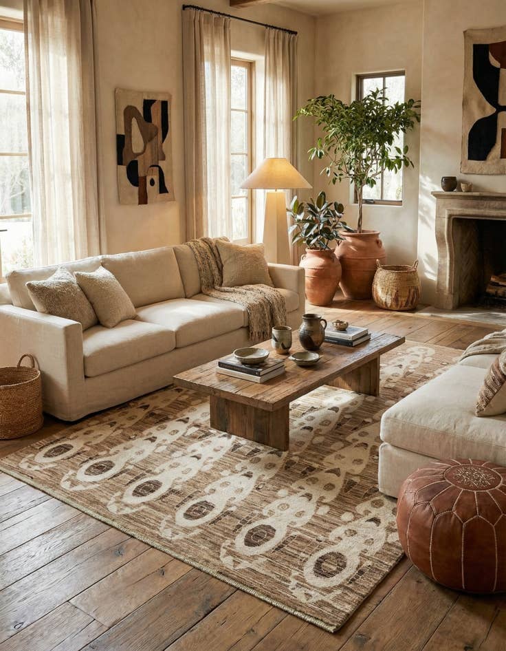 Detail image of 7' 10 x 10' 2  Hand Knotted Moroccan Wool Rug