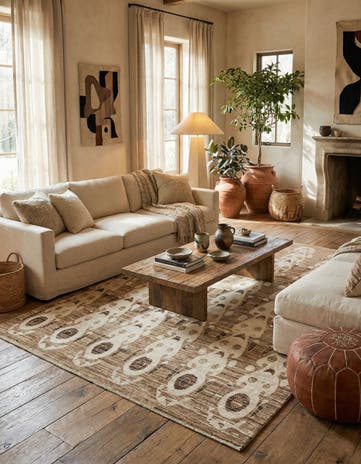 7' 10 x 10' 2 Hand Knotted Moroccan Wool Rug