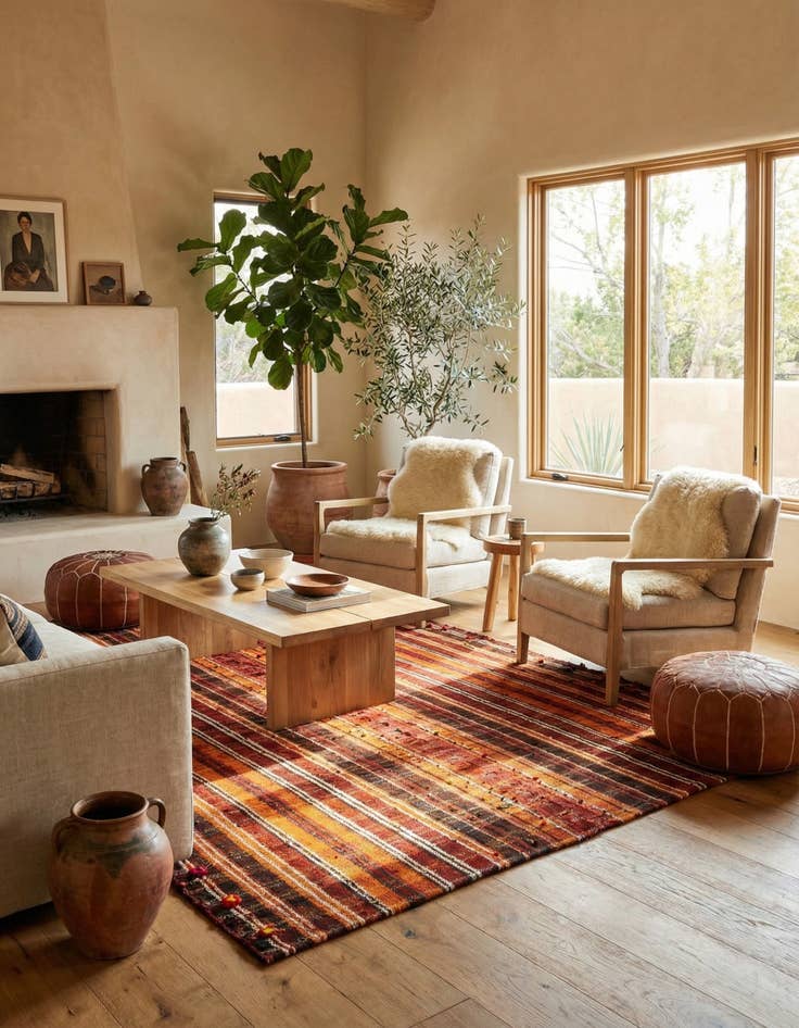 Detail image of 4' 10 x 7' Jajim Rug