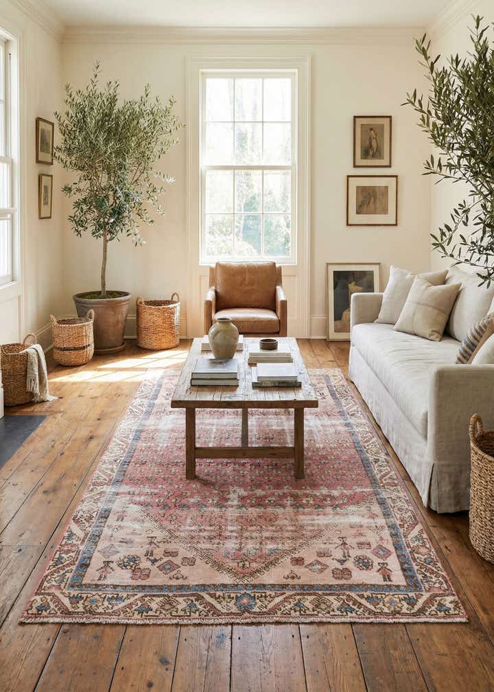 4' x 8' 1 Hand Knotted Ultra Vintage Persian Wool Runner Rug