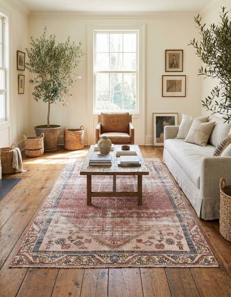 Detail image of 4' x 8' 1  Hand Knotted Ultra Vintage Persian Wool Runner Rug