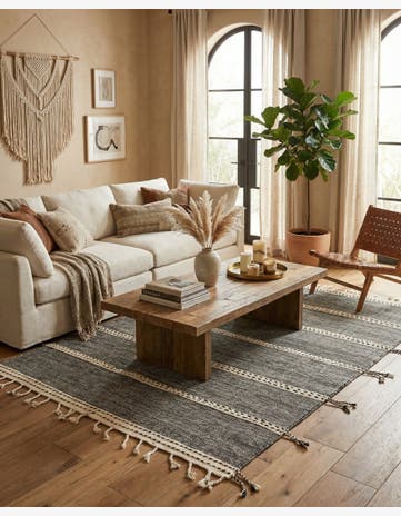 6' 2 x 9' 7 Hand Knotted Moroccan Wool Rug
