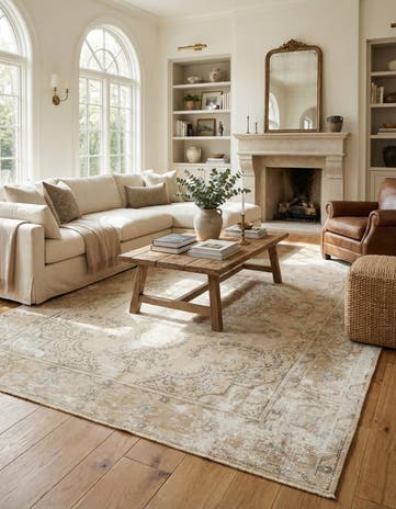 6' 7 x 9' 2 Hand Knotted Ultra Vintage Persian Wool Rug