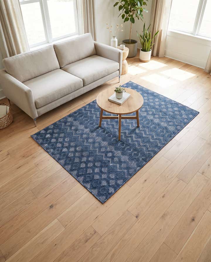 4' x 6' Easy-Clean Trellis Textured Indoor / Outdoor Rug