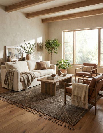 5' 9 x 9' Hand Knotted Moroccan Wool Rug