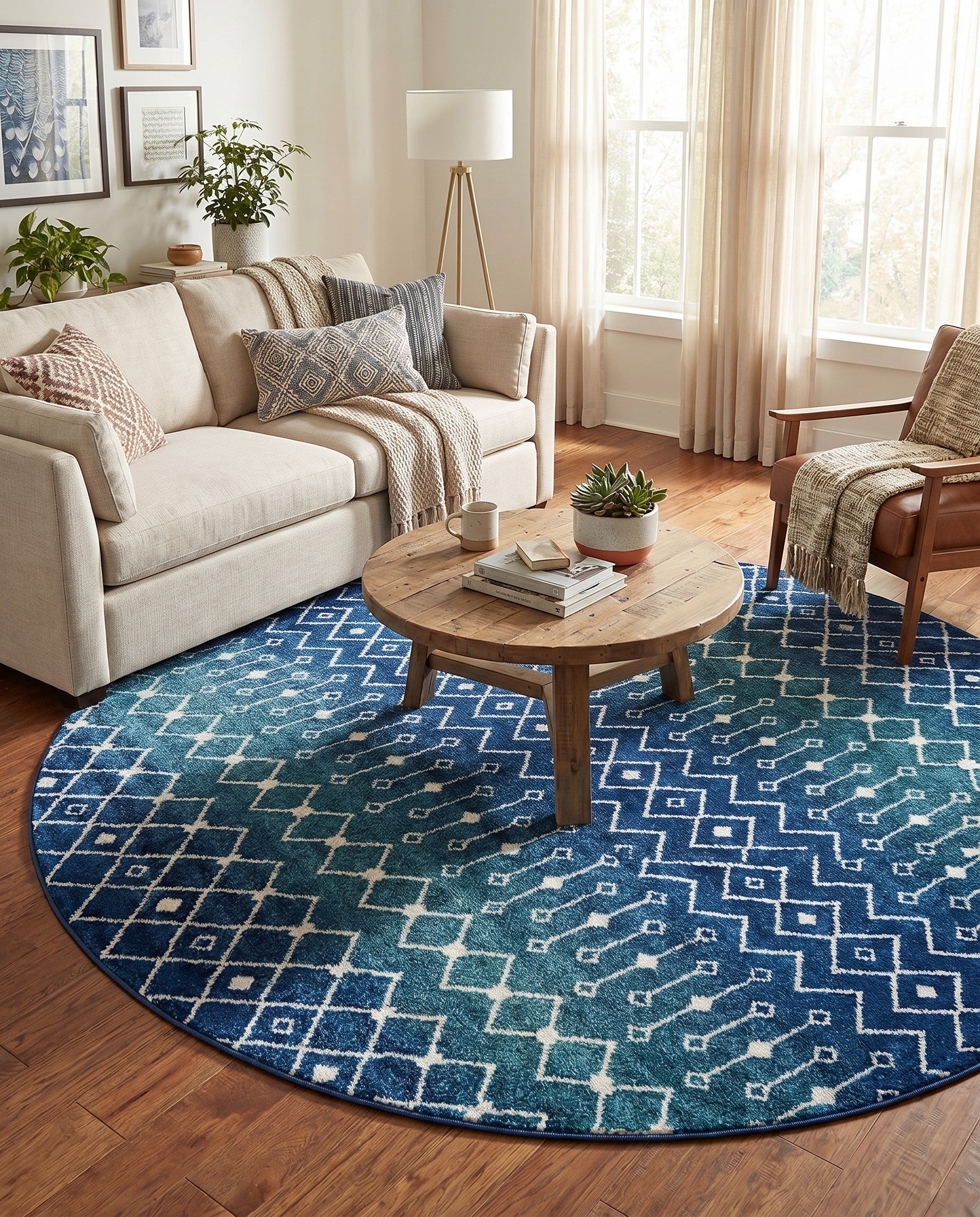10' x 10' Moroccan Trellis Round Rug