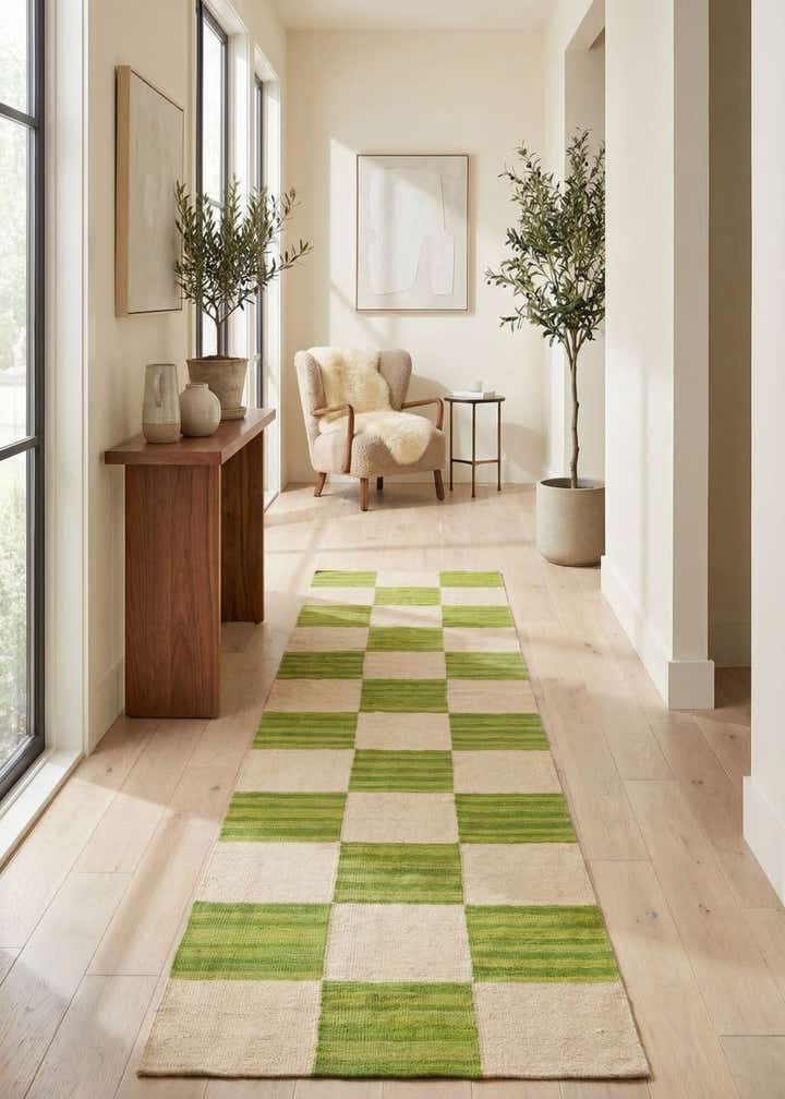 2' 8 x 9' 10 Hand Woven Kilim Modern Wool Runner Rug