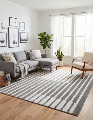 Gray Oslo Square Rug