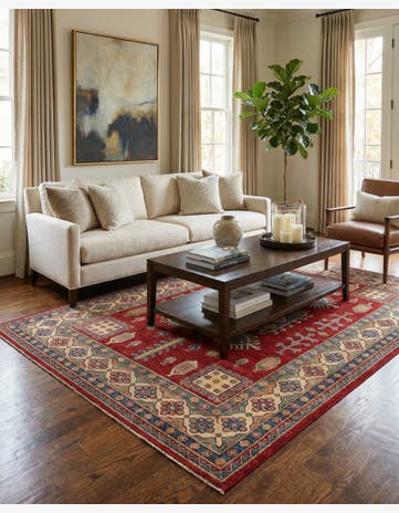 6' 8 x 9' 9 Hand Knotted Kazak Rug