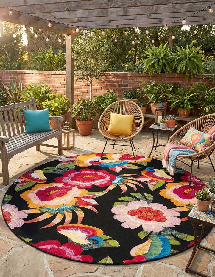 10' x 10' Easy-Clean Botanical Indoor / Outd...