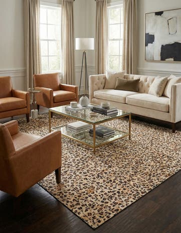 5' 3 x 7' 10 Cowhide Rug