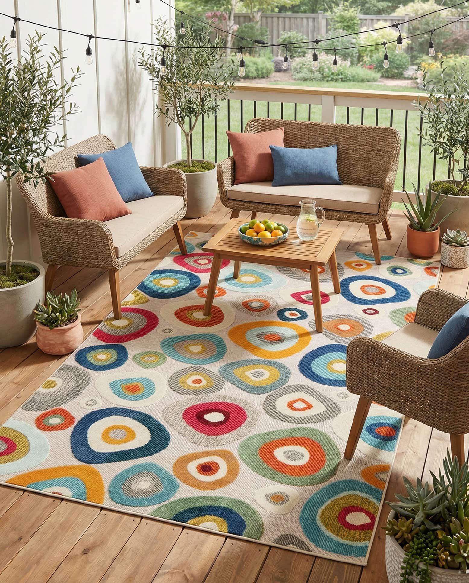6' x 9' Easy-Clean Casablanca Indoor / Outdoor Rug