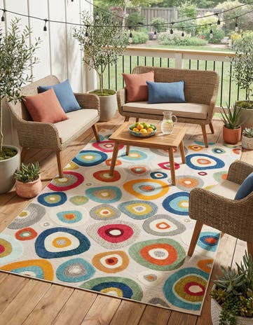 6' x 9' Easy-Clean Casablanca Indoor / Outdoor Rug