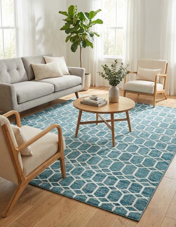 9' 10 x 14' Lattice Trellis Rug