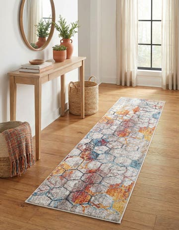 White Andromeda Runner Rug