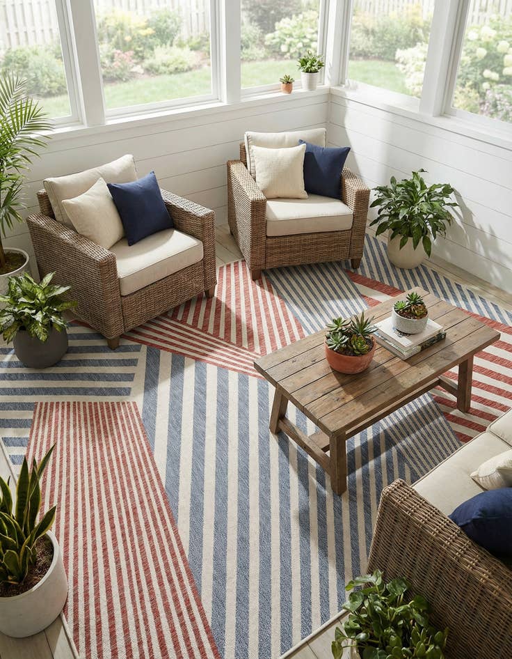 Detail image of 9' x 12' Easy-Clean Jill Zarin Indoor / Outdoor Rug