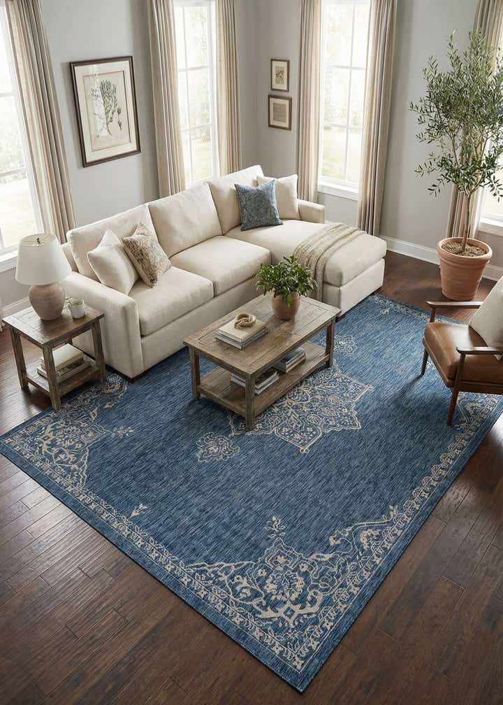 10' x 13' Easy-Clean Traditional Indoor / Outdoor Rug
