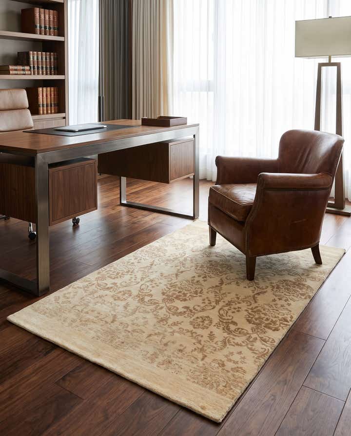 4' 10 x 6' 8 Hand Knotted Tibet Oriental Wool Rug