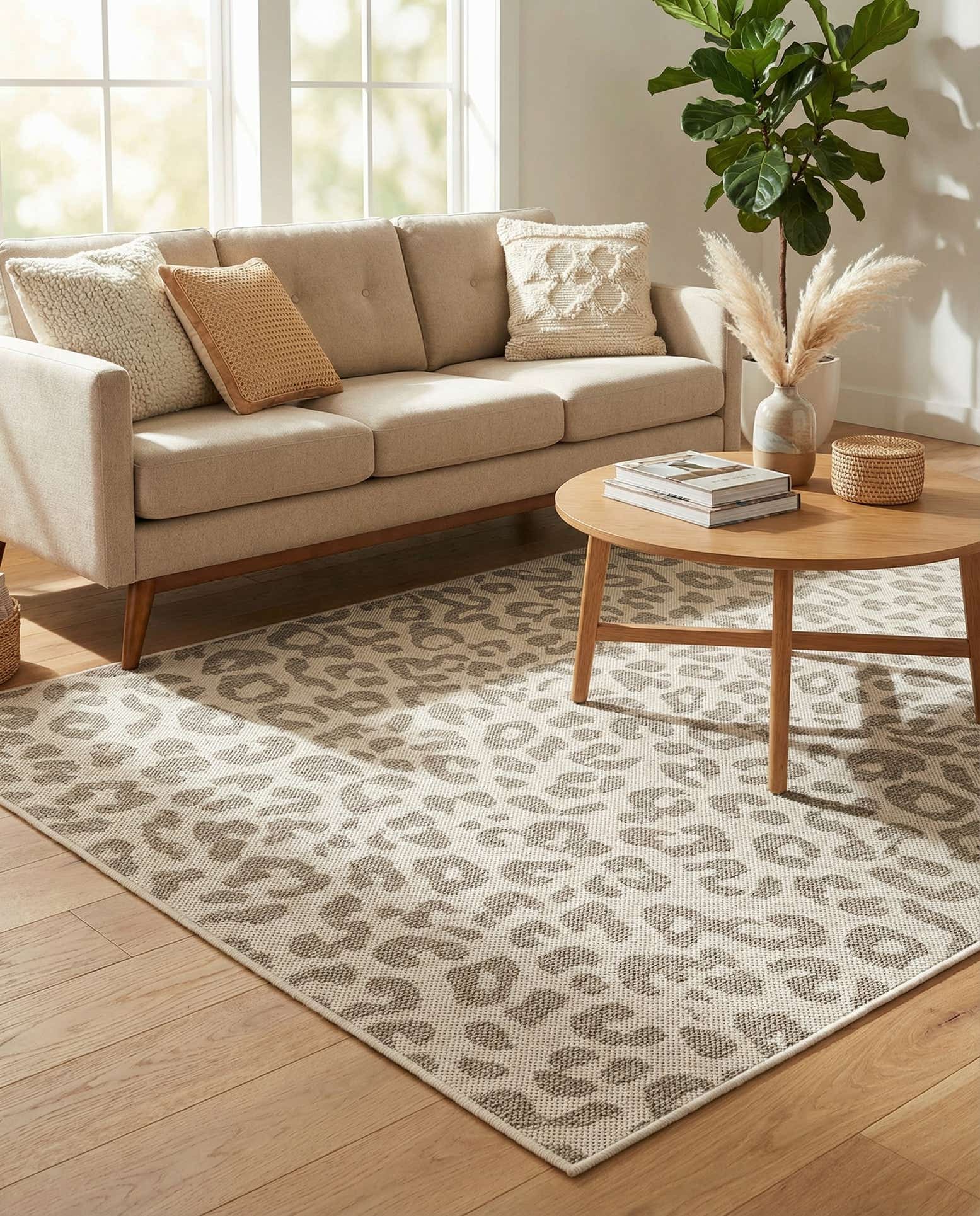 4' x 6' Easy-Clean Safari Indoor / Outdoor Rug