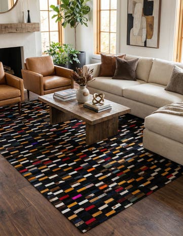 5' 2 x 8' Cowhide - Patchwork Rug