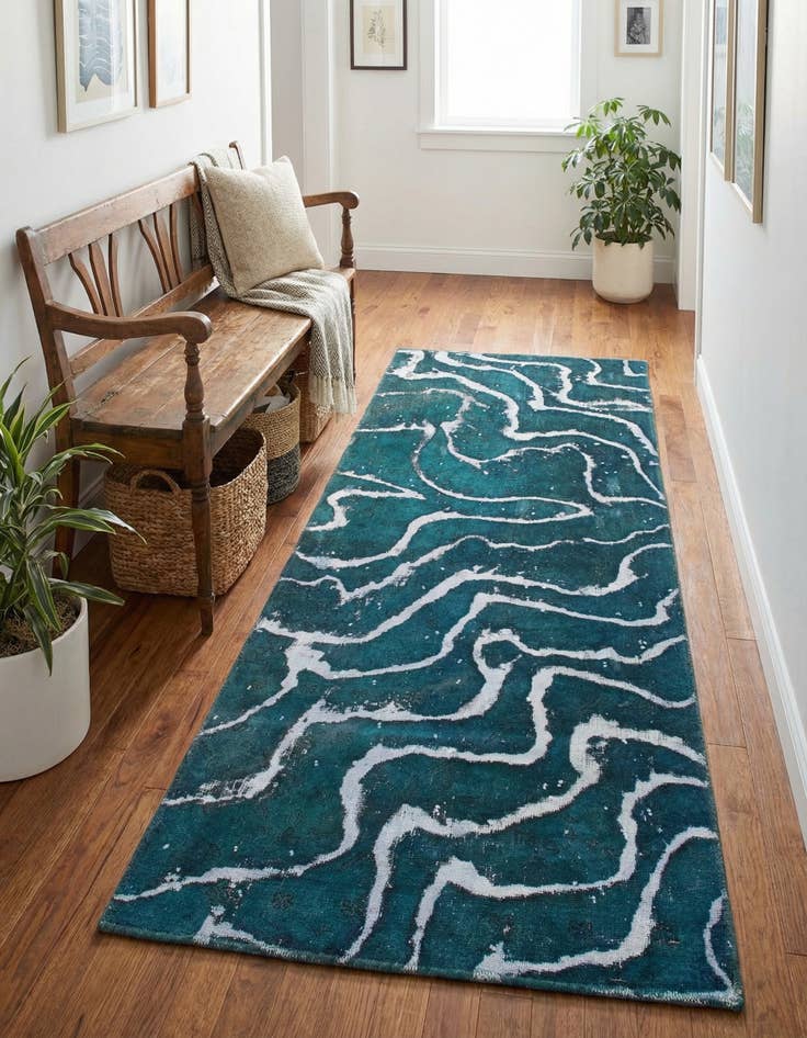 Detail image of 2' 7 x 7'  Hand Knotted Ultra Vintage Persian Wool Runner Rug