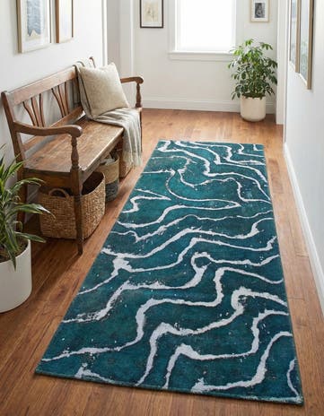 2' 7 x 7' Hand Knotted Ultra Vintage Persian Wool Runner Rug