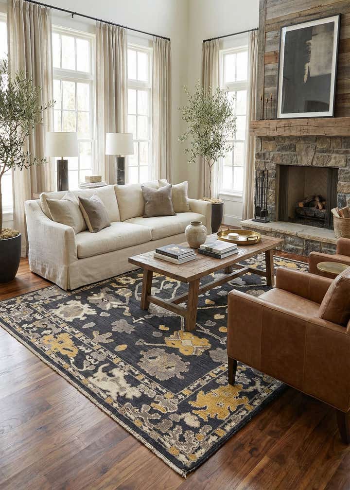 8' 3 x 10' 7 Hand Knotted Oushak Wool Rug