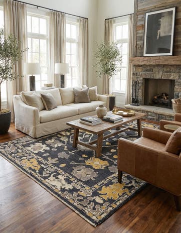 8' 3 x 10' 7 Hand Knotted Oushak Wool Rug