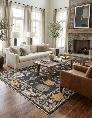 8' 3 x 10' 7 Hand Knotted Oushak Wool Rug