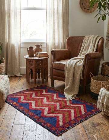 2' 9 x 4' 7 Hand Knotted Balouch Persian Wool Rug