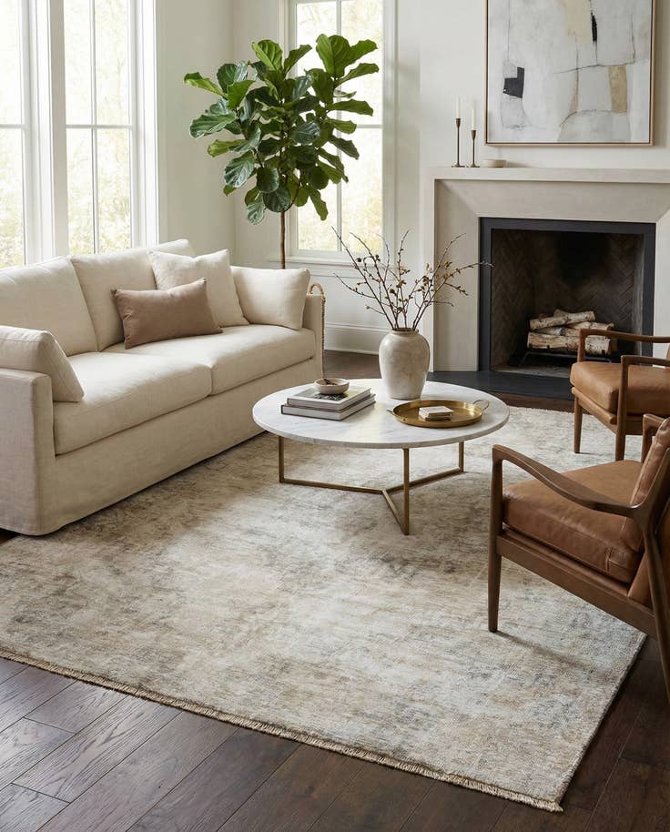 Detail image of 6' 2 x 8' 3 Hand Knotted Ultra Vintage Persian Wool Rug