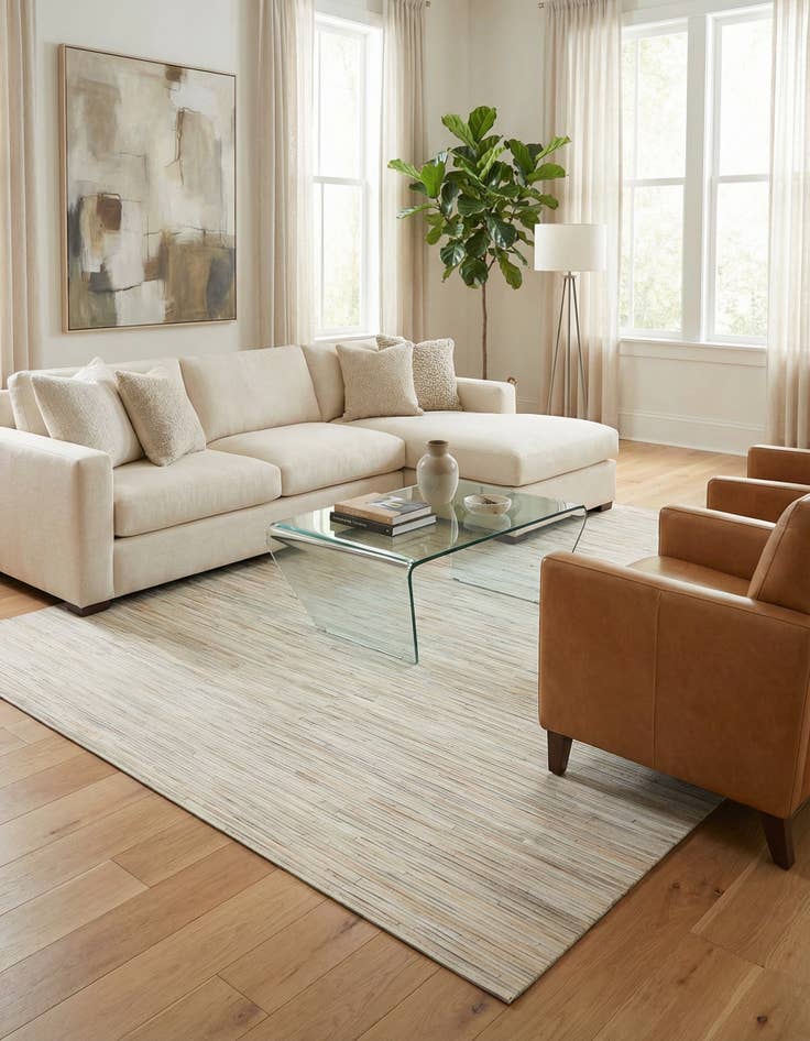 Detail image of  8' 1 x 9' 11 Cowhide - Patchwork Rug