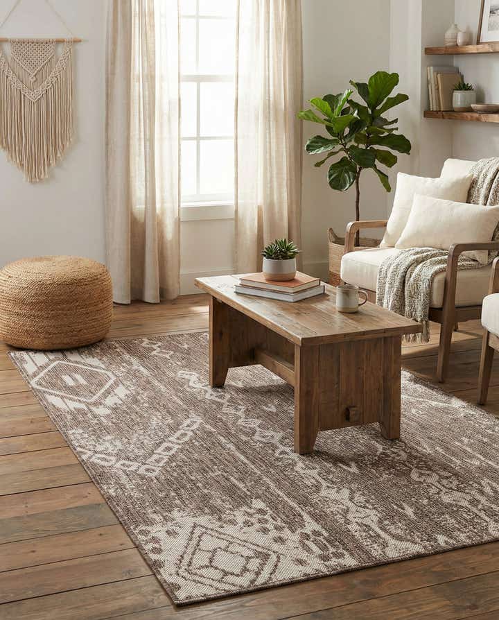 4' x 6' Easy-Clean Bohemian Indoor / Outdoor Rug