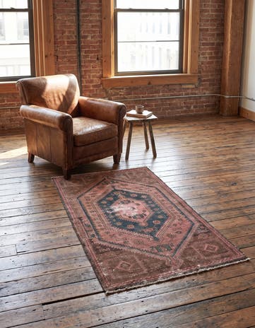 3' 3 x 5' 9 Hand Knotted Ultra Vintage Persian Wool Rug