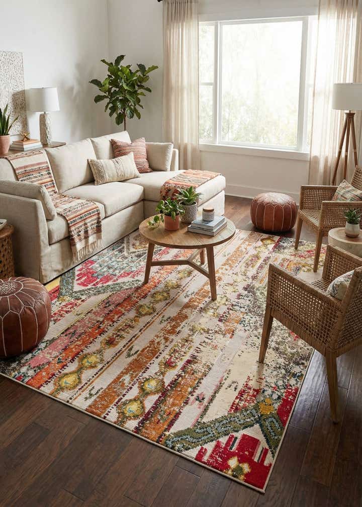 9' x 12' Easy-Clean Casablanca Indoor / Outdoor Rug