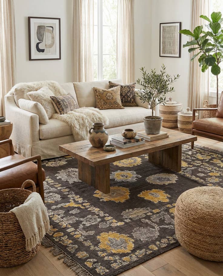 Detail image of 7' 10 x 10' 2 Hand Knotted Moroccan Wool Rug