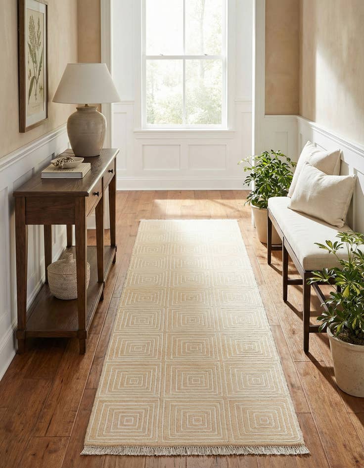 Detail image of 2' 7 x 9' 7  Hand Knotted Darya Wool Runner Rug