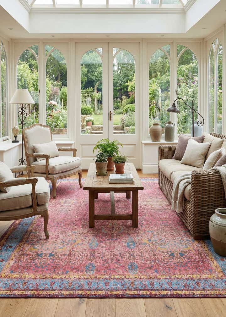 10' x 13' 1 Easy-Clean Traditional Indoor / Outdoor Rug