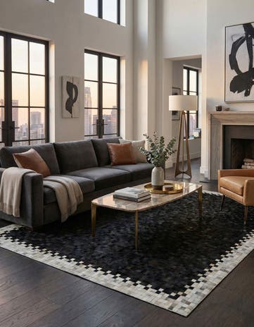 8' 2 x 9' 11 Cowhide - Patchwork Rug