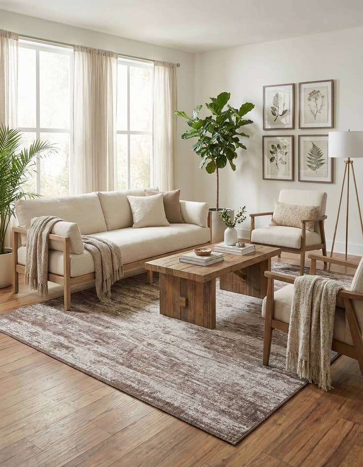 Detail image of 7' 10 x 11'  Washable Modern Indoor / Outdoor Rug