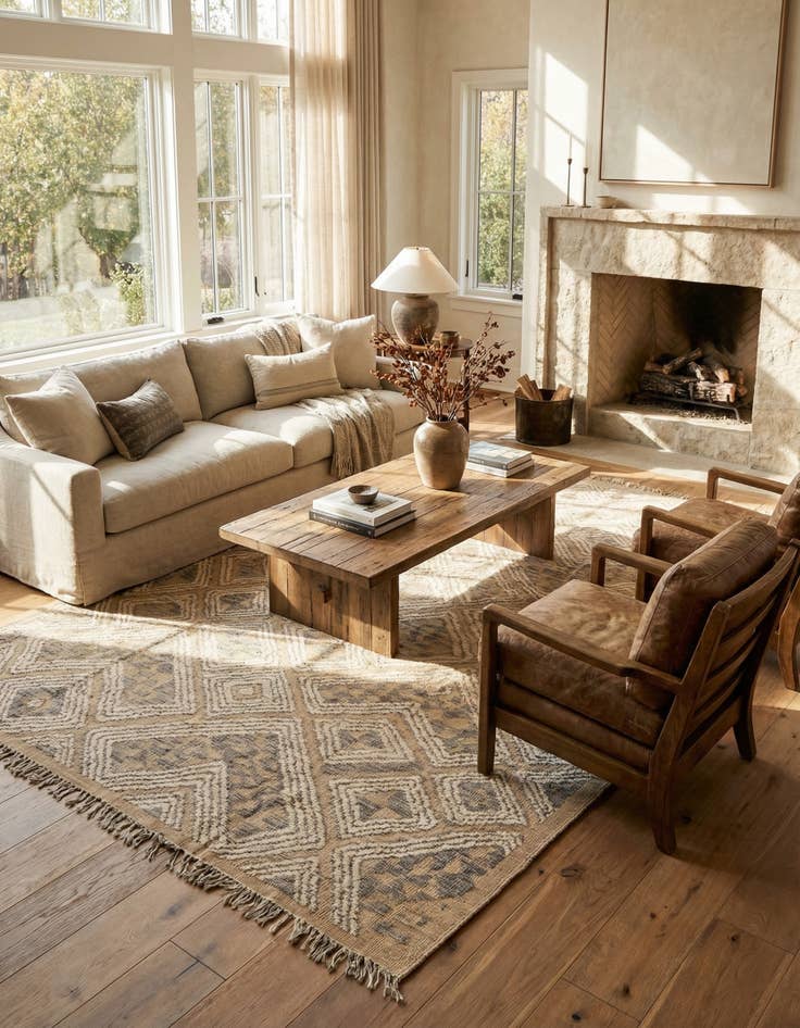 Detail image of 9' x 12' 4  Hand Knotted Oushak Wool Rug