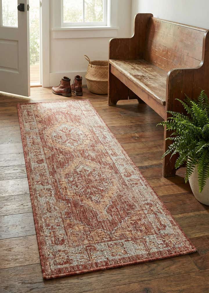 2' x 5' 3 Easy-Clean Traditional Indoor / Outdoor Runner Rug
