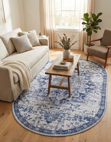 4' x 6' Washable Francesca Oval Rug