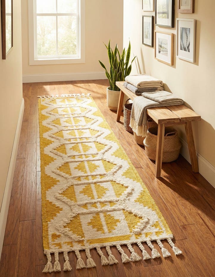 2' 7 x 10' Hand Woven Arizona Wool Runner Rug