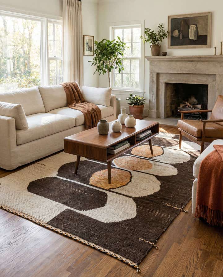 6' x 9' 8 Hand Knotted Moroccan Wool Rug