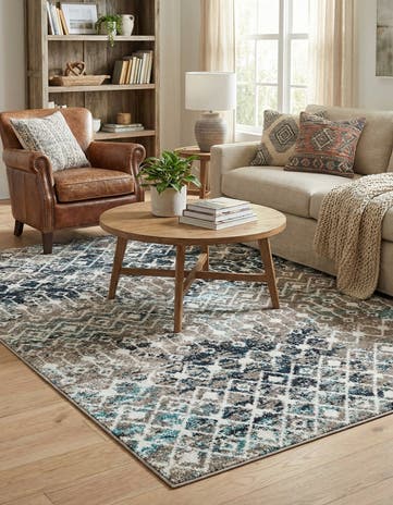 4' x 6' Moroccan Trellis Rug