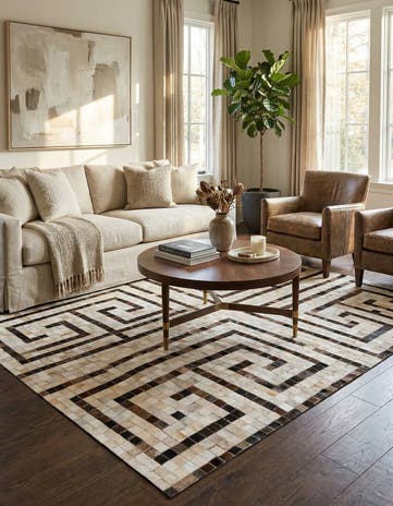 5' 1 x 7' 11 Cowhide Stocks Rug